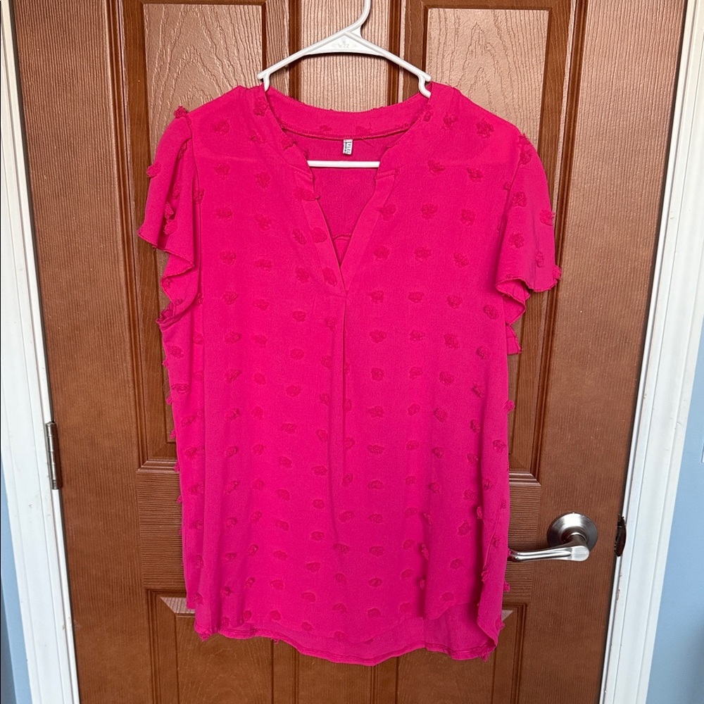 Flowy Hot Pink Blousr